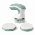 EbnznSm™ Magnetic Scrubber Brush with Swappable Heads, Snap-On Dish Cleaning Brush & Scouring Pad Set, Compact Kitchen Sink Scrubber for Dishes, Pots, Pans, Countertops, Tile & Bathroom Cleaning
