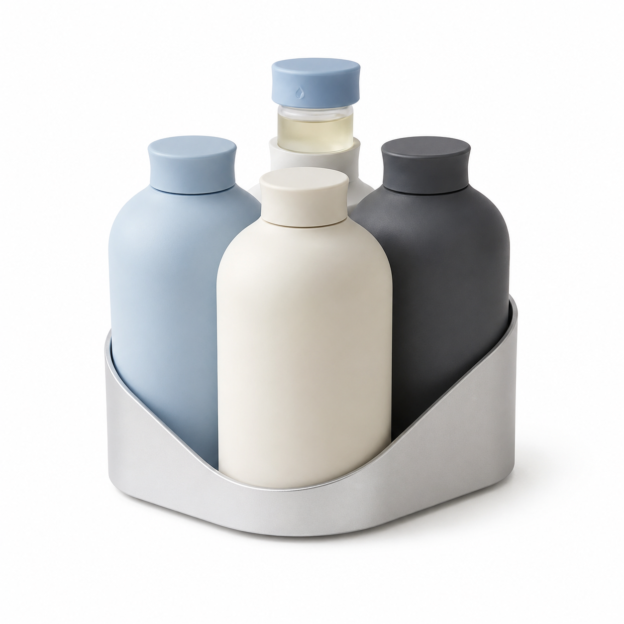EbnznSm™ Ultra-Precise Concentrate System, Twist Dose Clean Refillable Cleaning Bottle Set, Space-Saving Countertop Cleaner Organizer, Minimalist Eco-Friendly Home Cleaning Kit for Kitchen, Bathroom & Daily Household Use