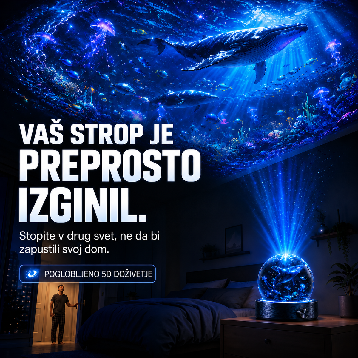 🌎 EBNZNSM® 2026 PRO MAX – pametni projektor svetov 5D 🌎 Več kot 100 poglobljenih svetov z upravljanjem prek Bluetootha in zvočnimi učinki